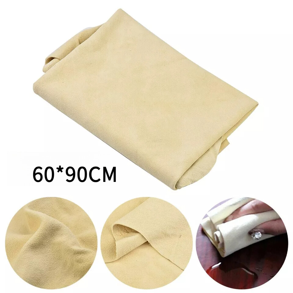 Natural Chamois Leather Car Cleaning Cloth Wash Drying Towel Absorbent Rag US