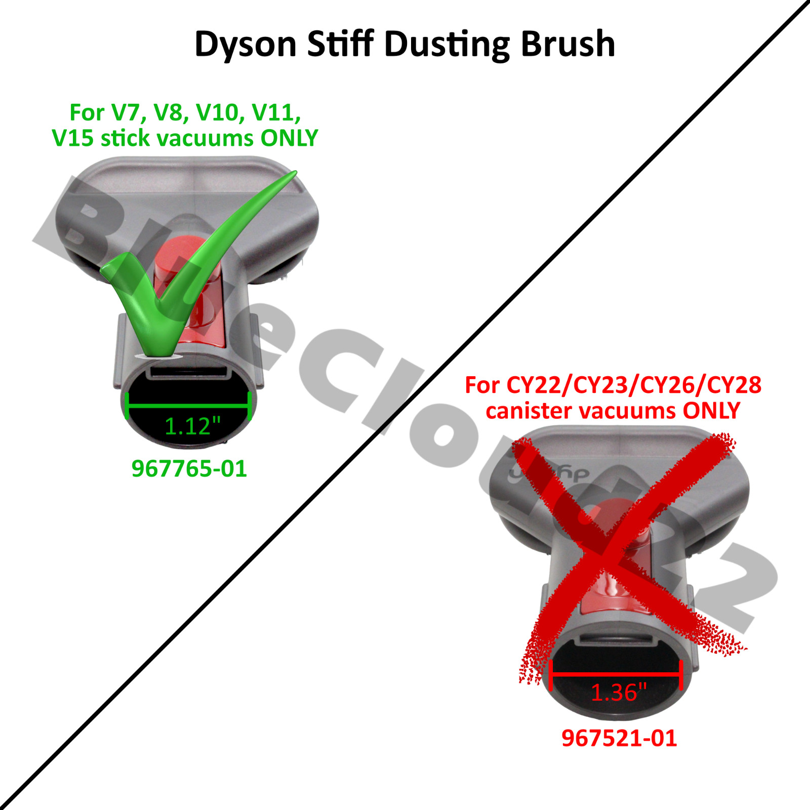 Genuine Dyson Gen5detect Gen5outsize STUBBORN STIFF DIRT DUSTING BRUSH 967765-01