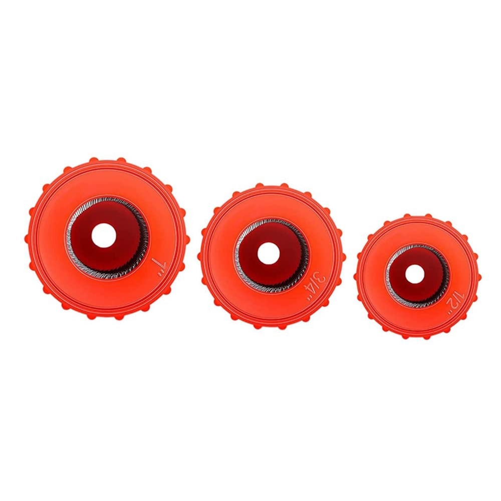 Copper Pipe Cleaner 3pcs 1/2inch 3/4inch And 1inch Handy Sized Plumber Brushes T