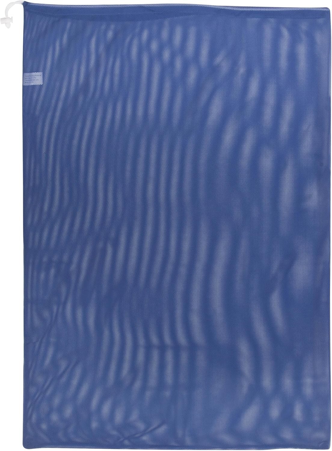 Lightweight Drawstring Mesh Laundry Bag in Blue – Perfect for Easy Transport