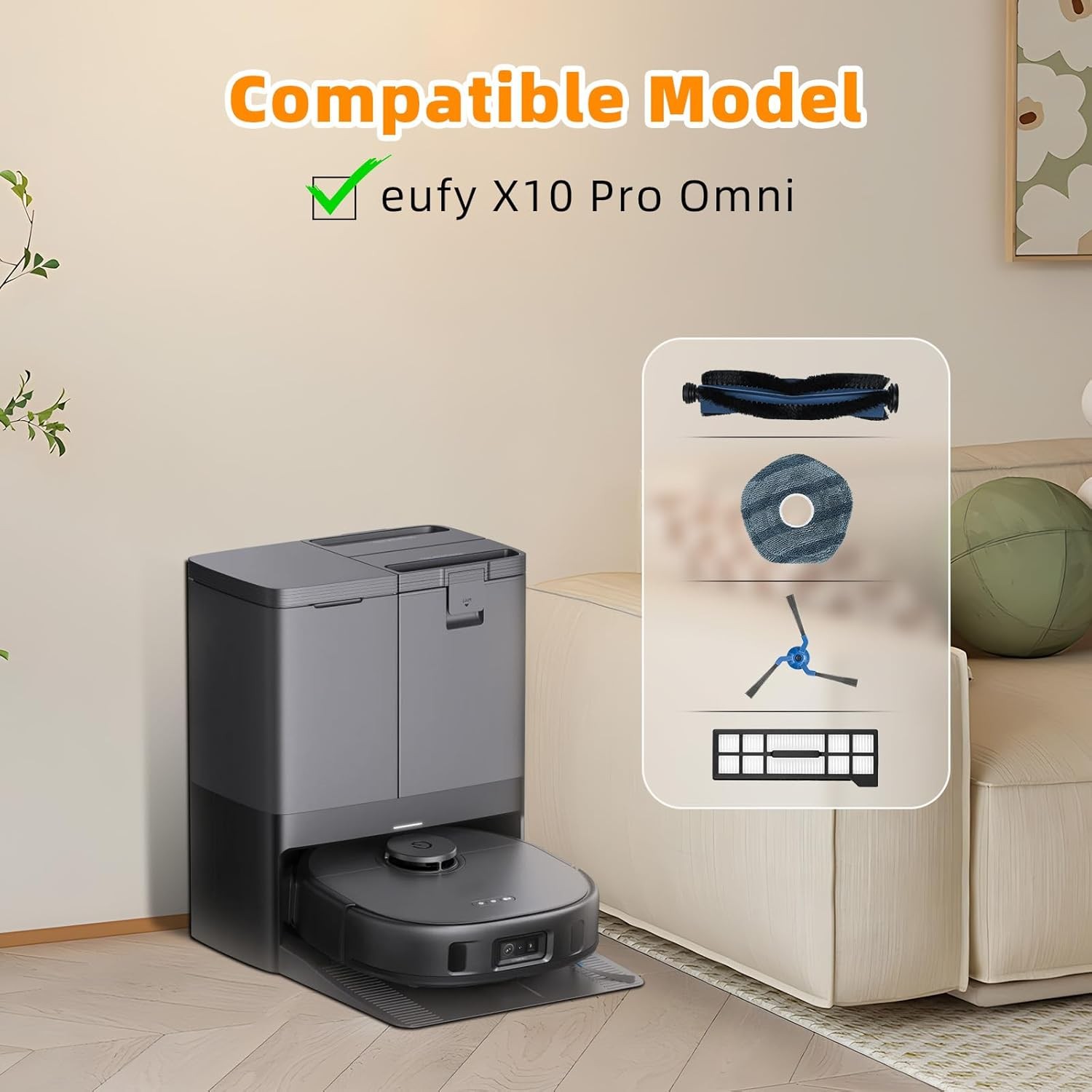 22 Pack Replacement Accessories for eufy X10 Pro Omni Robot Vacuum Cleaner