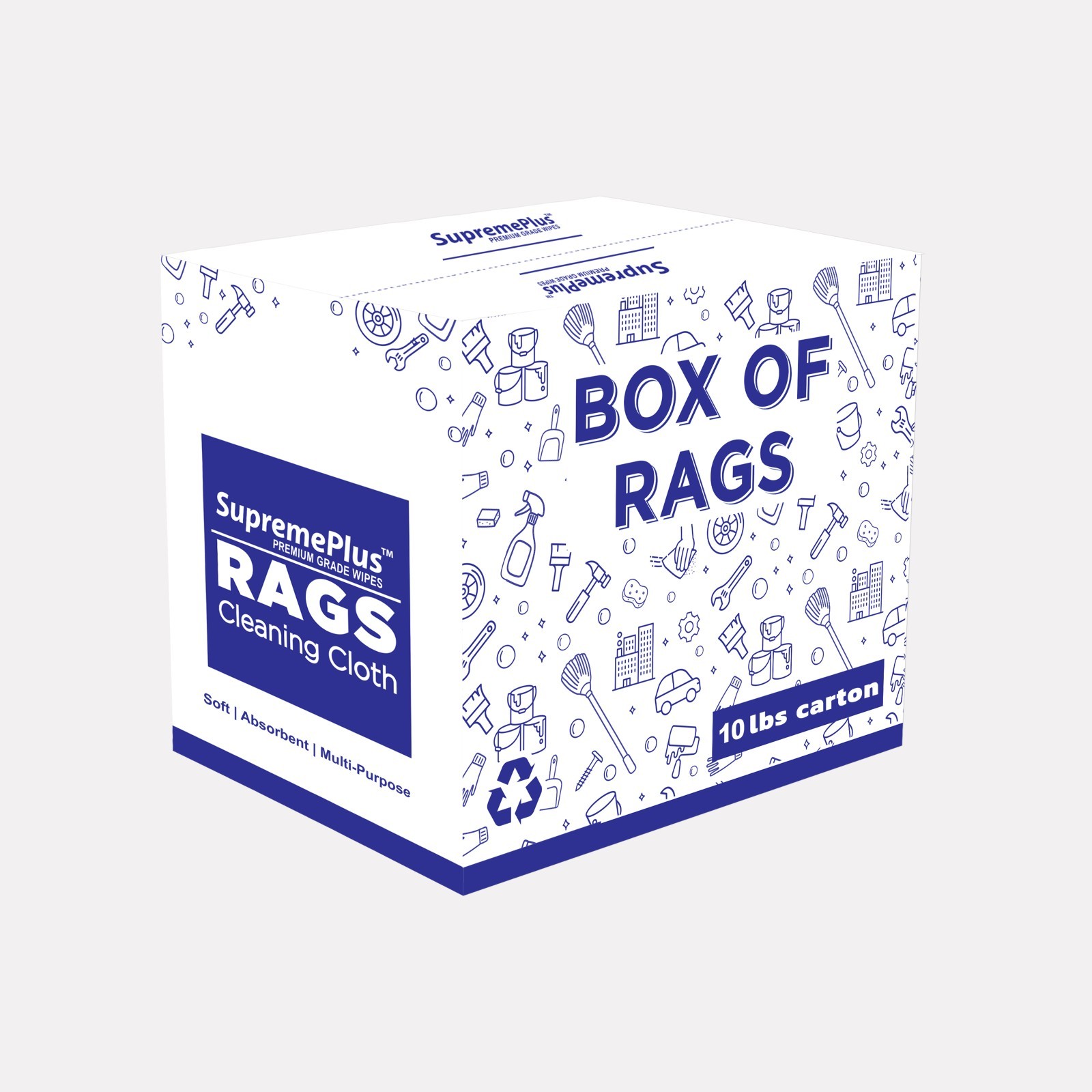 Gray Knit T-Shirt Rags – 600 LB Pallet 60×10 LB Boxes Bulk Shop Wipers