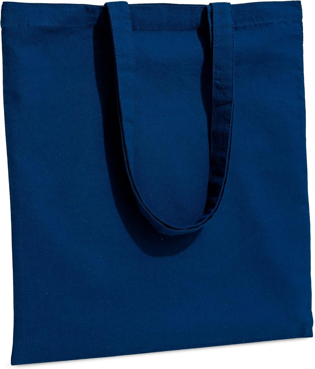 (Not Made in China) Canvas Tote Bags Blue, 15″X16″, Bulk Organic Cotton Reusable