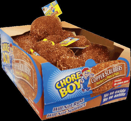 Chore Boy 100% Pure Copper Scrubbers Rust Free for Pots and Pans New Steel Wool