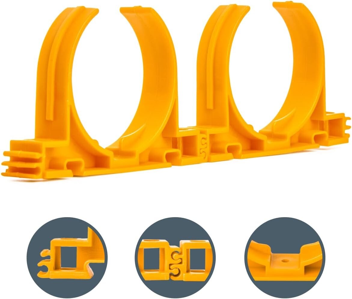 POWERTEC 70342-P2 Open Style Hangers for 2-1/2″ Dust Collection Pipe&Hose, 10PK