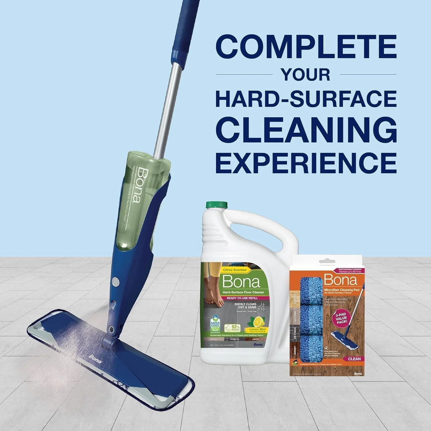 Multi-Surface Floor Cleaner Refill – 128 fl oz – Lemon Mint | Residue-Free