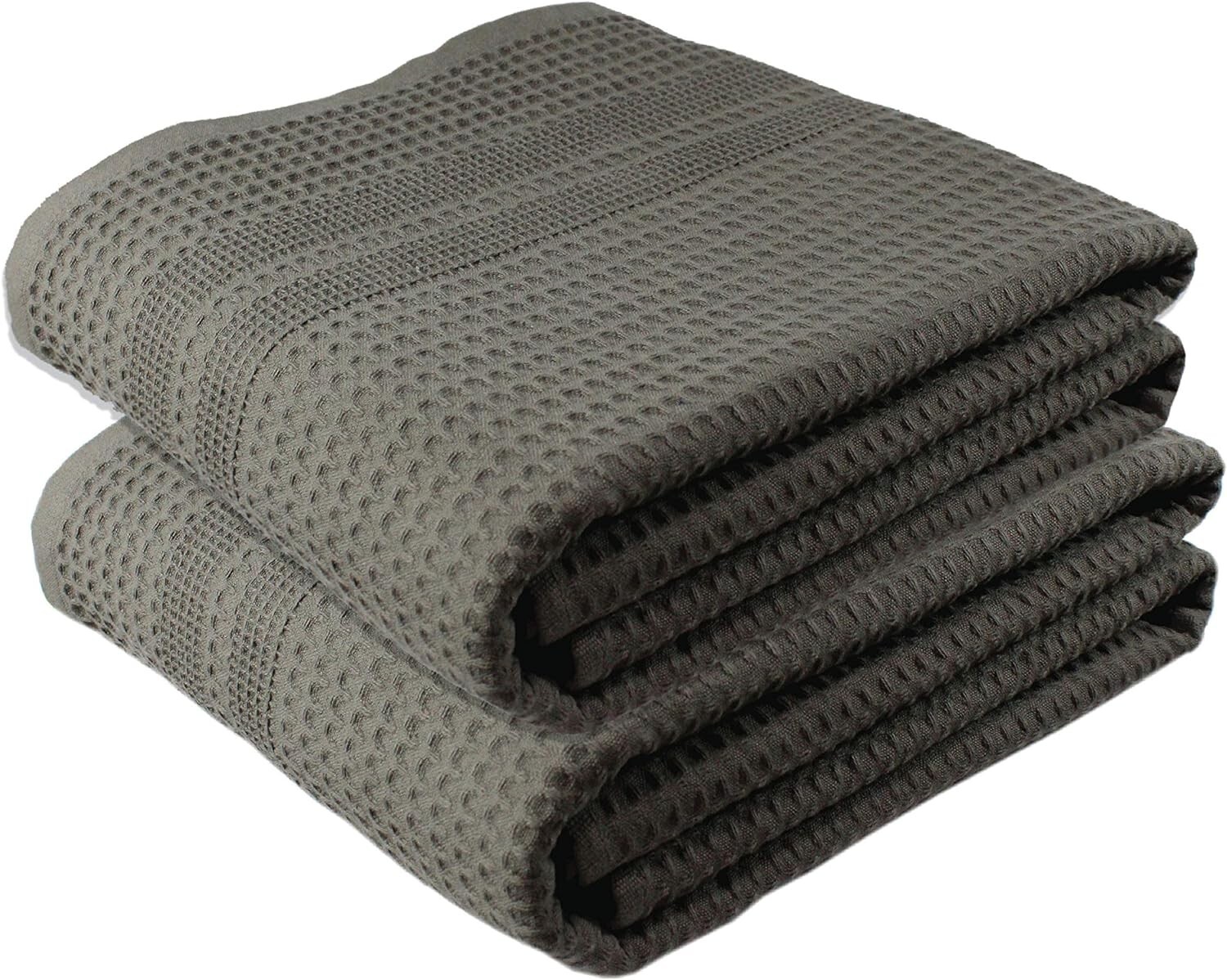 Waffle Towels Quick Dry Lint Free Thin, 2 Pack Bath Sheets 40×80 Oversized Ex…