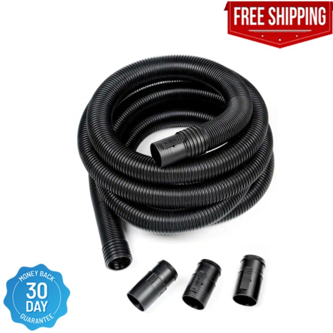 RIDGID Vacuum Hose Wet/Dry Shop Vac 2-1/2″ x 13′ Flexibility Locking Accessories