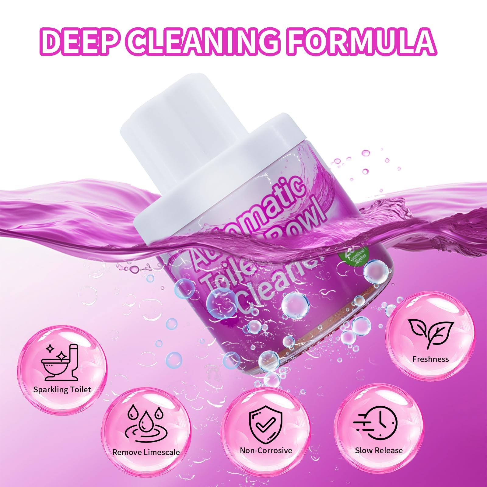 Automatic Toilet Bowl Cleaner 3 Pack – 9 Months Long Lasting Toilet Tank Clea…