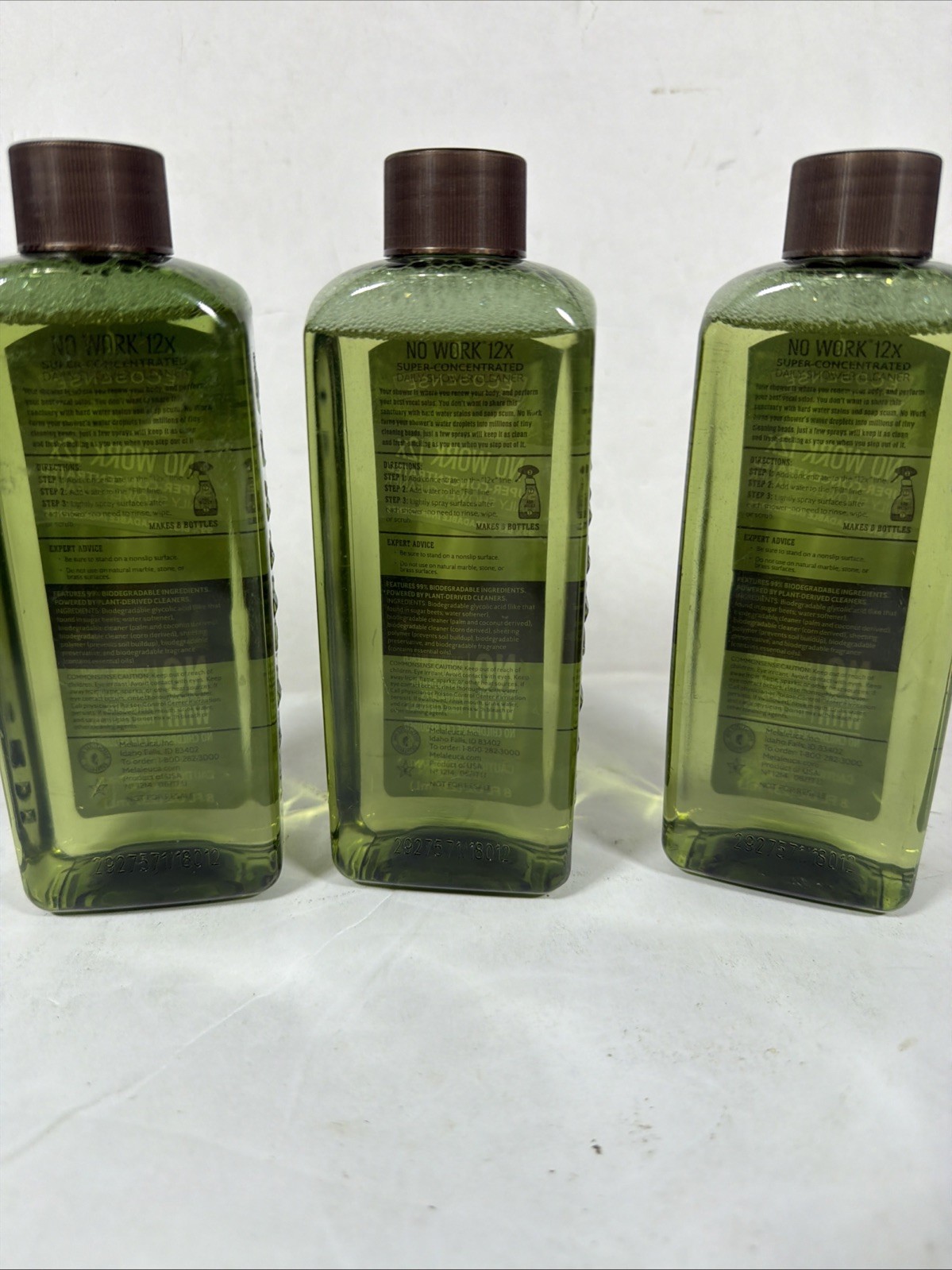(3) Melaleuca EcoSense No Work 12X Concentrated Daily Shower Cleaner 8 Fl Oz