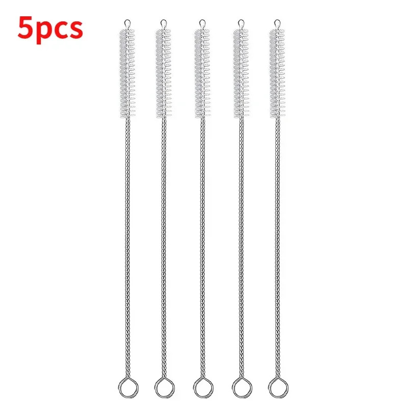 1/5/10PC Stainless Soft Hair Suction Glass Tube Cleaner Brushes Tools Fish Tank