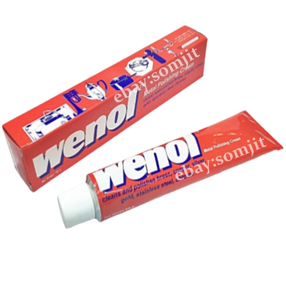 WENOL Metal Polishing Cream Brass Stainless Steel Silver Gold Aluminum 100 g x 2