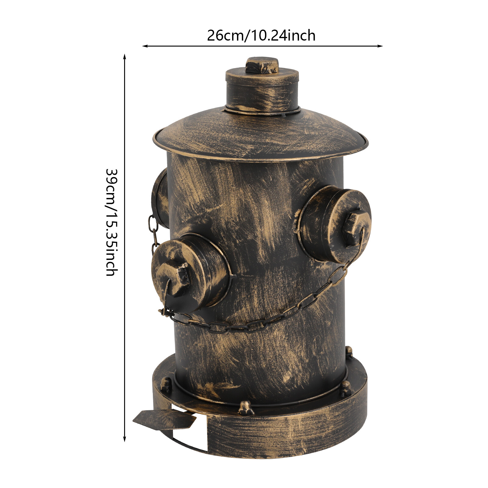 Vintage trash can – bronze color