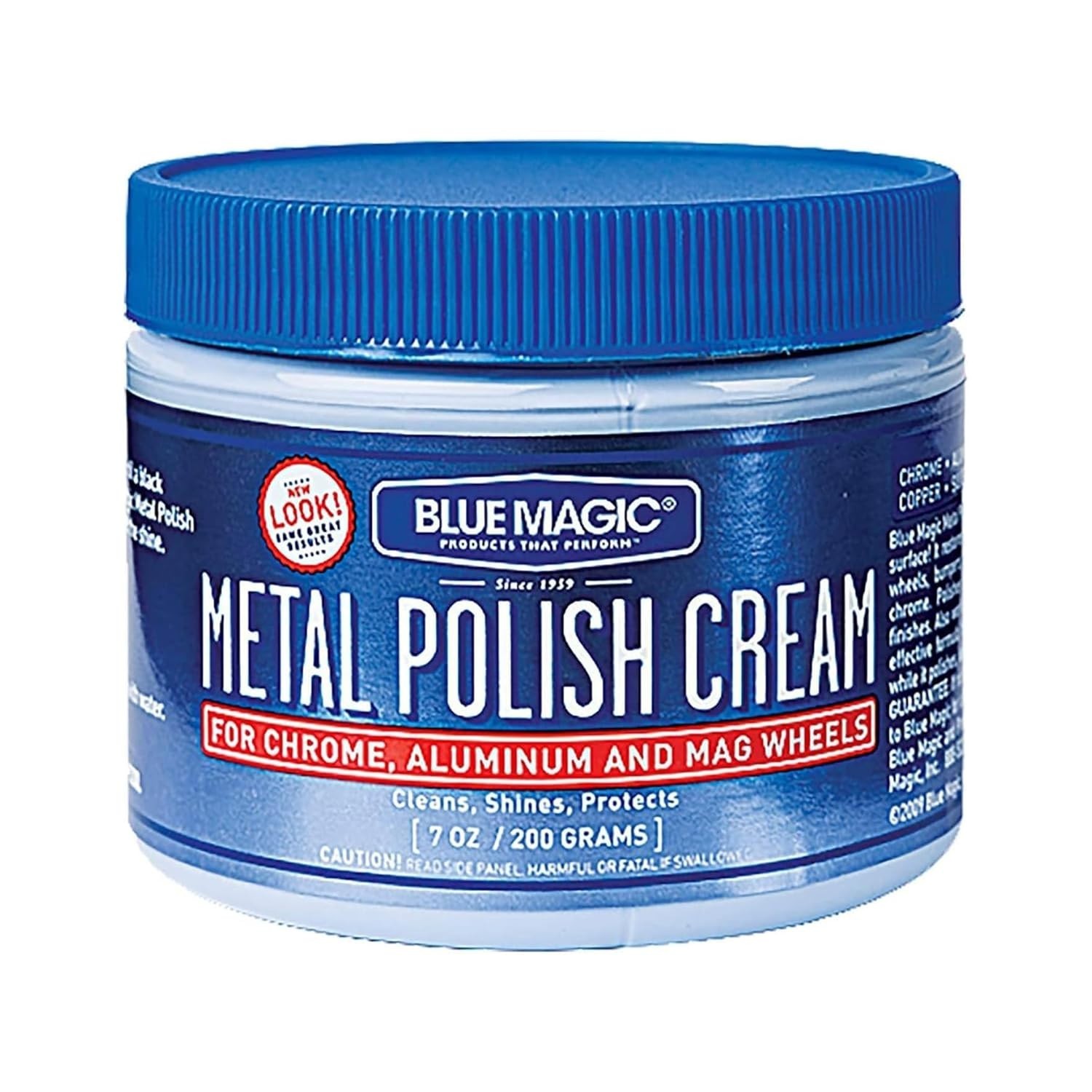 Blue Magic Metal Polish Cream 7oz Chrome Aluminum Brass Copper Cleaner