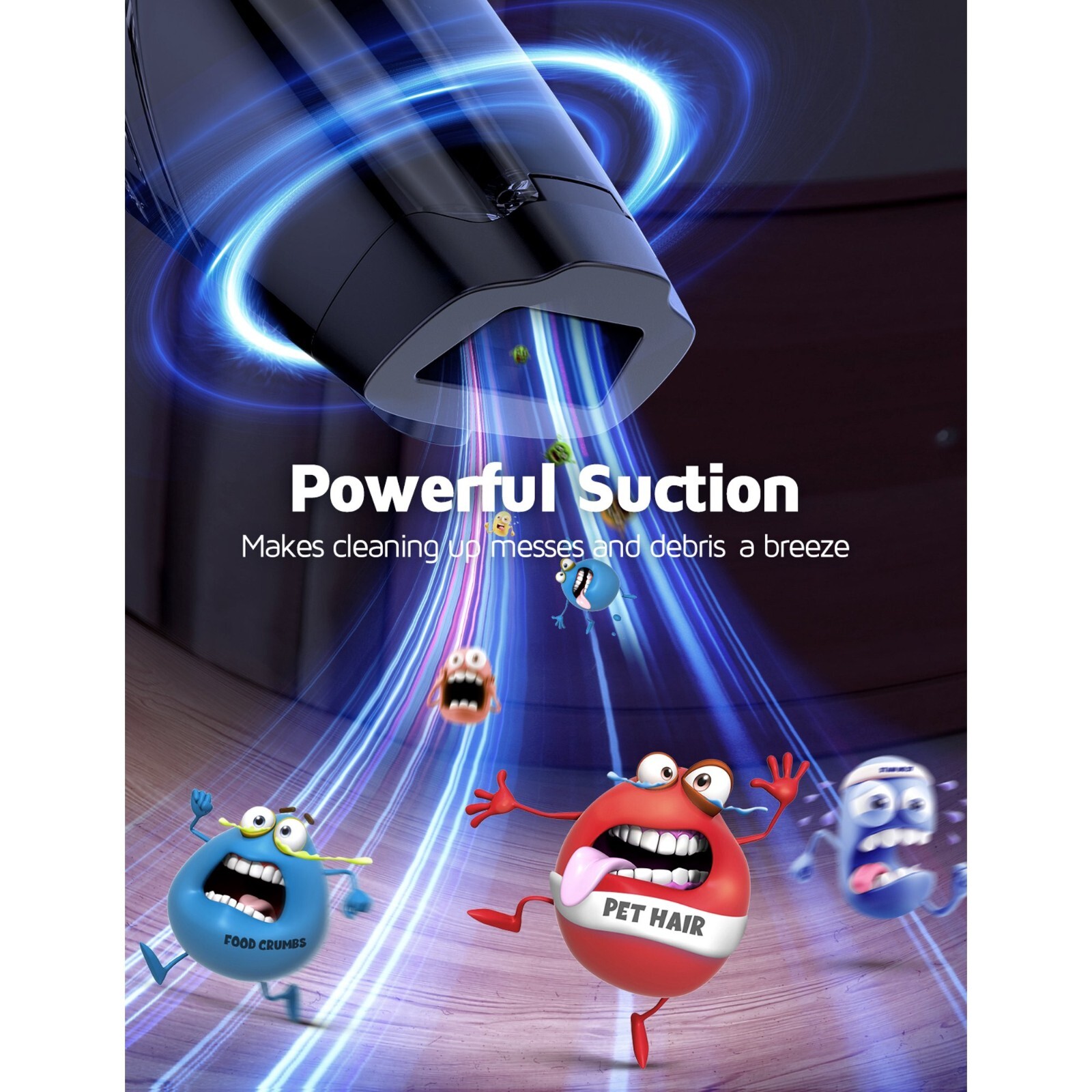 2024 Hommak Handheld Vacuum car Vacuum 6KPa Cordless Rechargeable For House