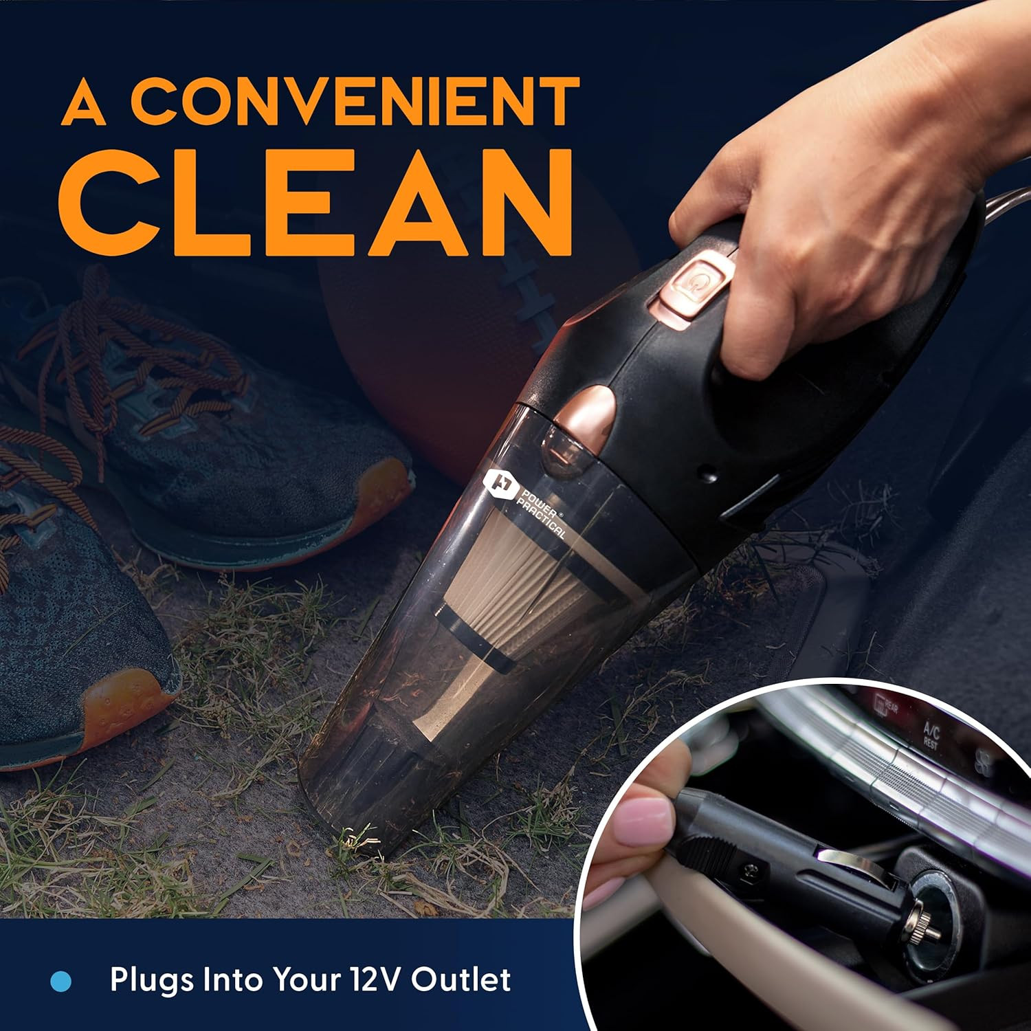 Thisworx Car Vacuum Cleaner – Car Accessories – Small 12V High Power Handheld P