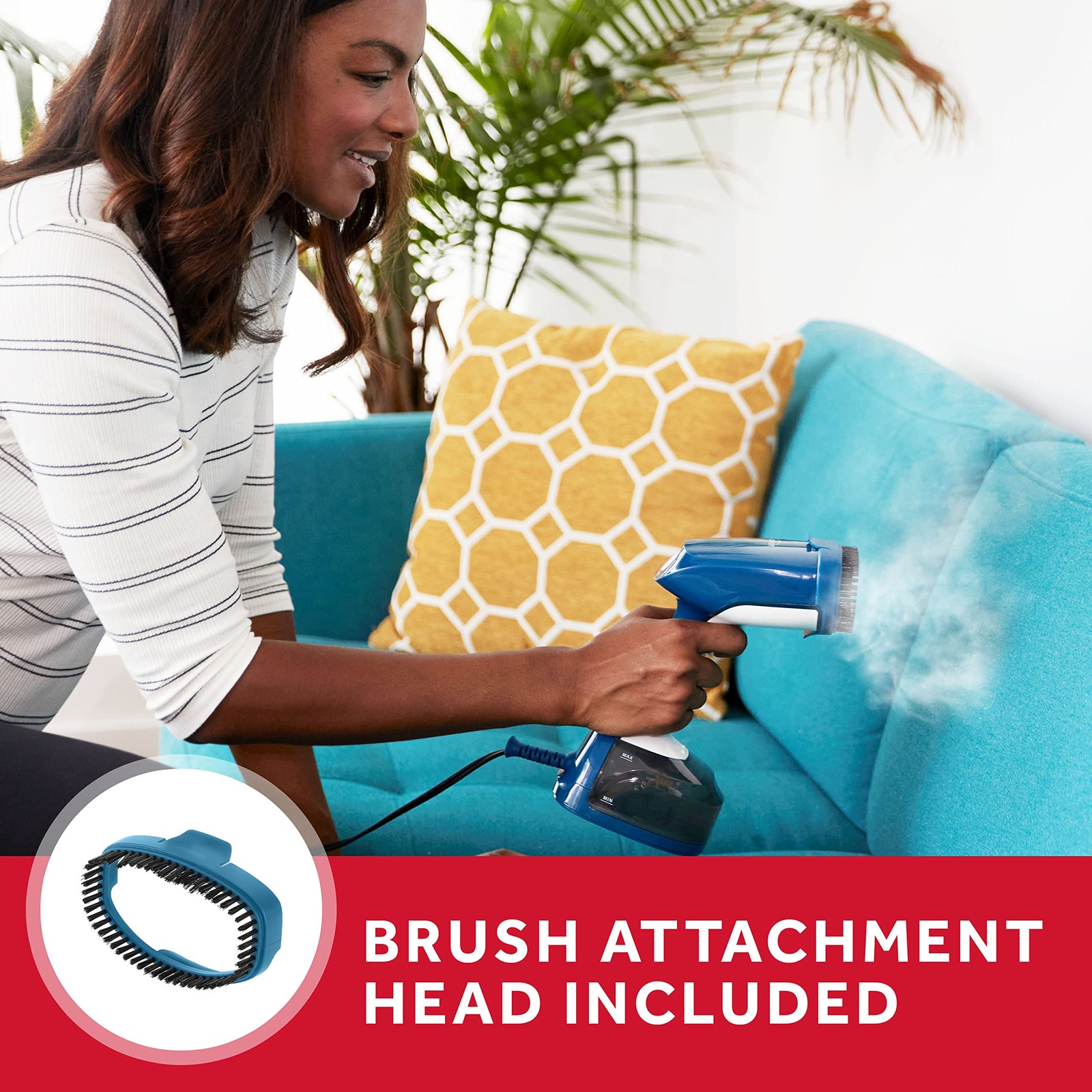 Sunbeam 1200W Handheld Garment Steamer Quick Heat Extra Steam Easy Use Blue