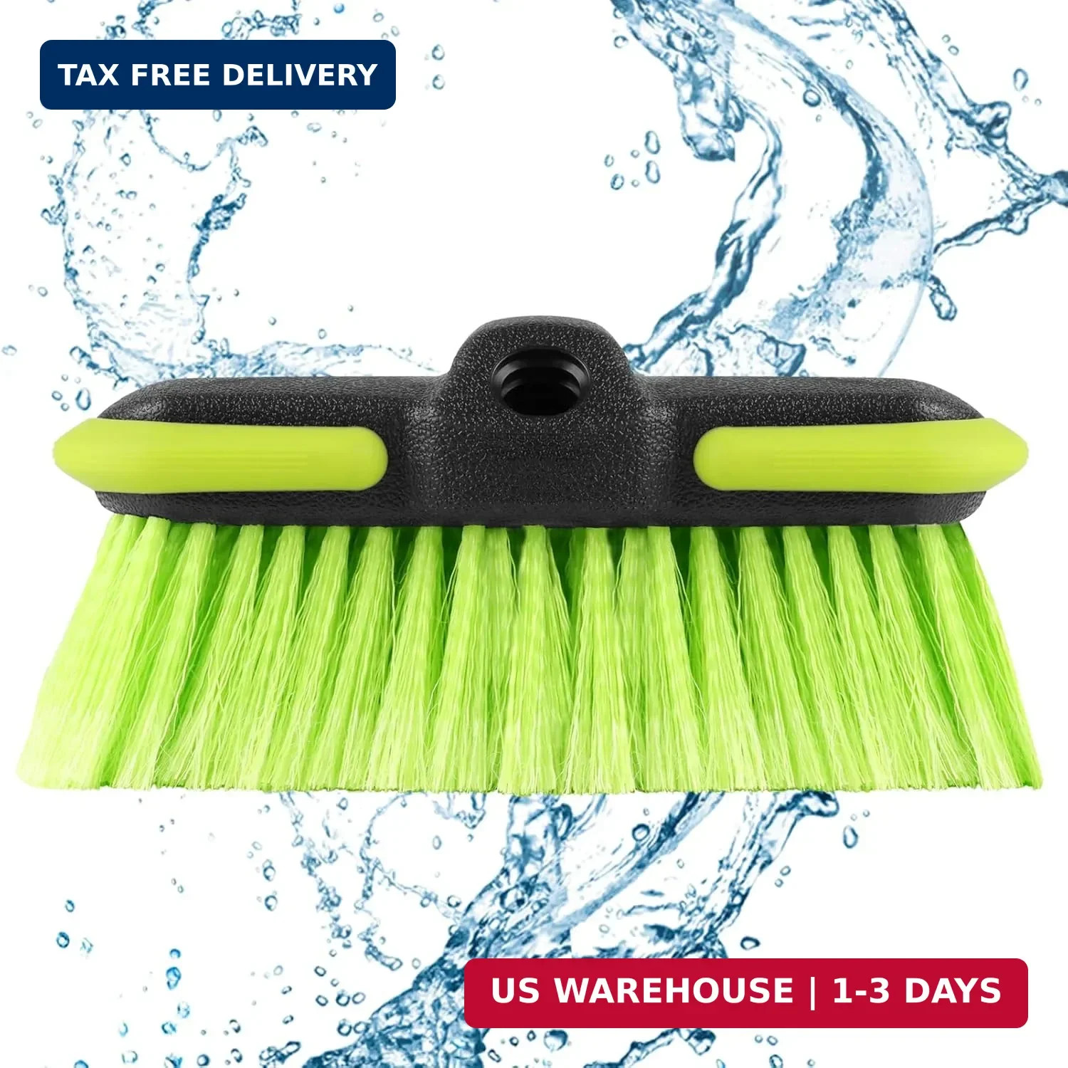 Car Wash Brush Head with Soft Bristle 8”, Cleaning Tool for Window, Wall, Floor