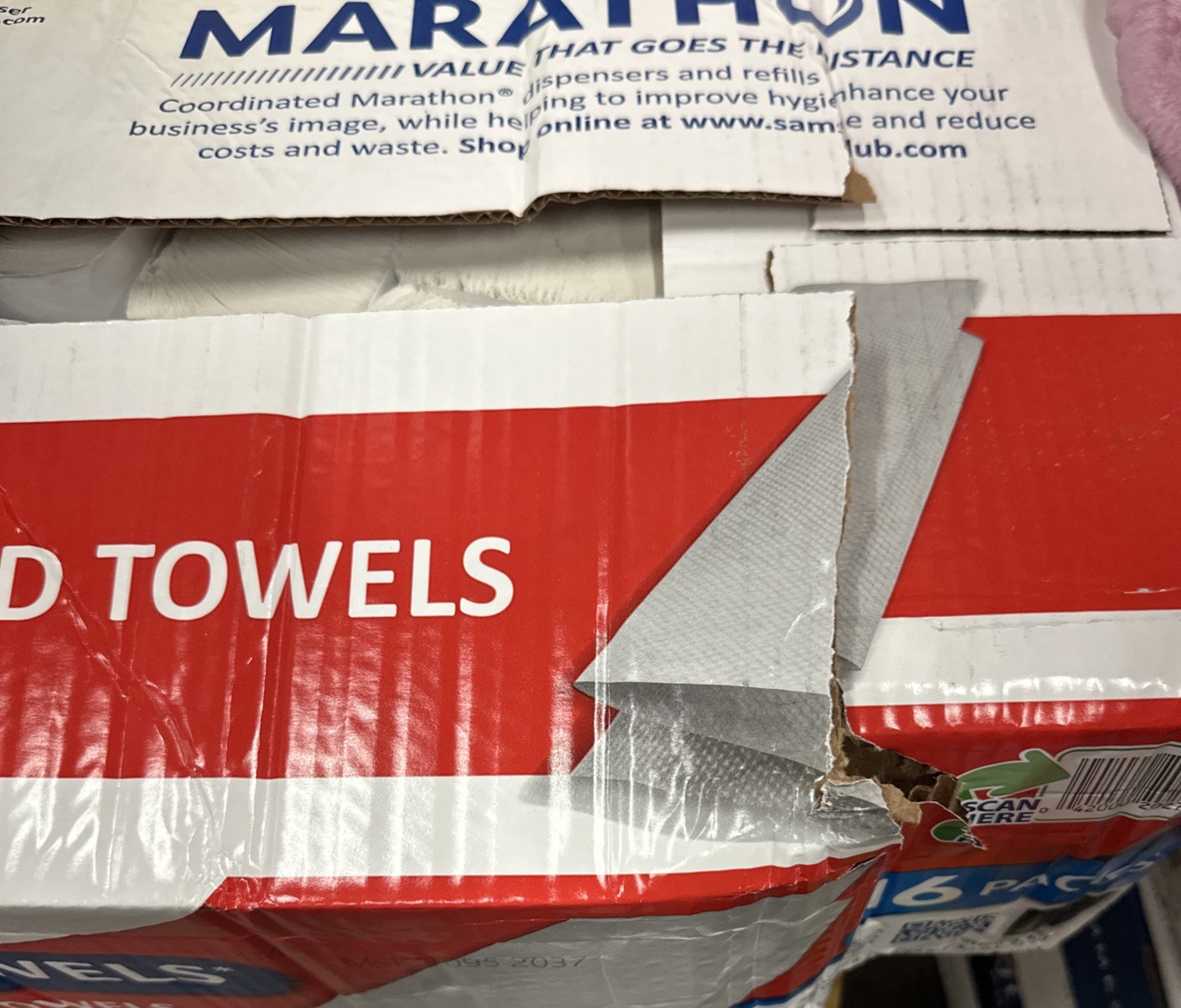 ⚡️Marathon Multifold 1-Ply Towels 9.2″ x 9.4″ (250 Per Pk -16pk) ⚠️Damaged Box👈