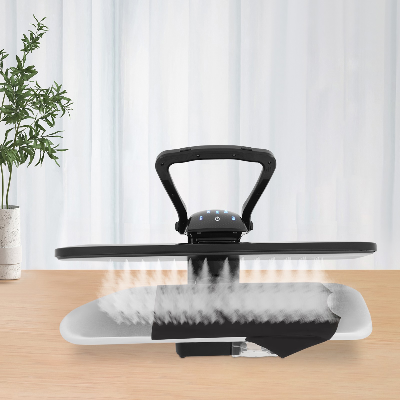 Professional 1600W Steam Press with LCD Display for Easy Clothes Ironing
