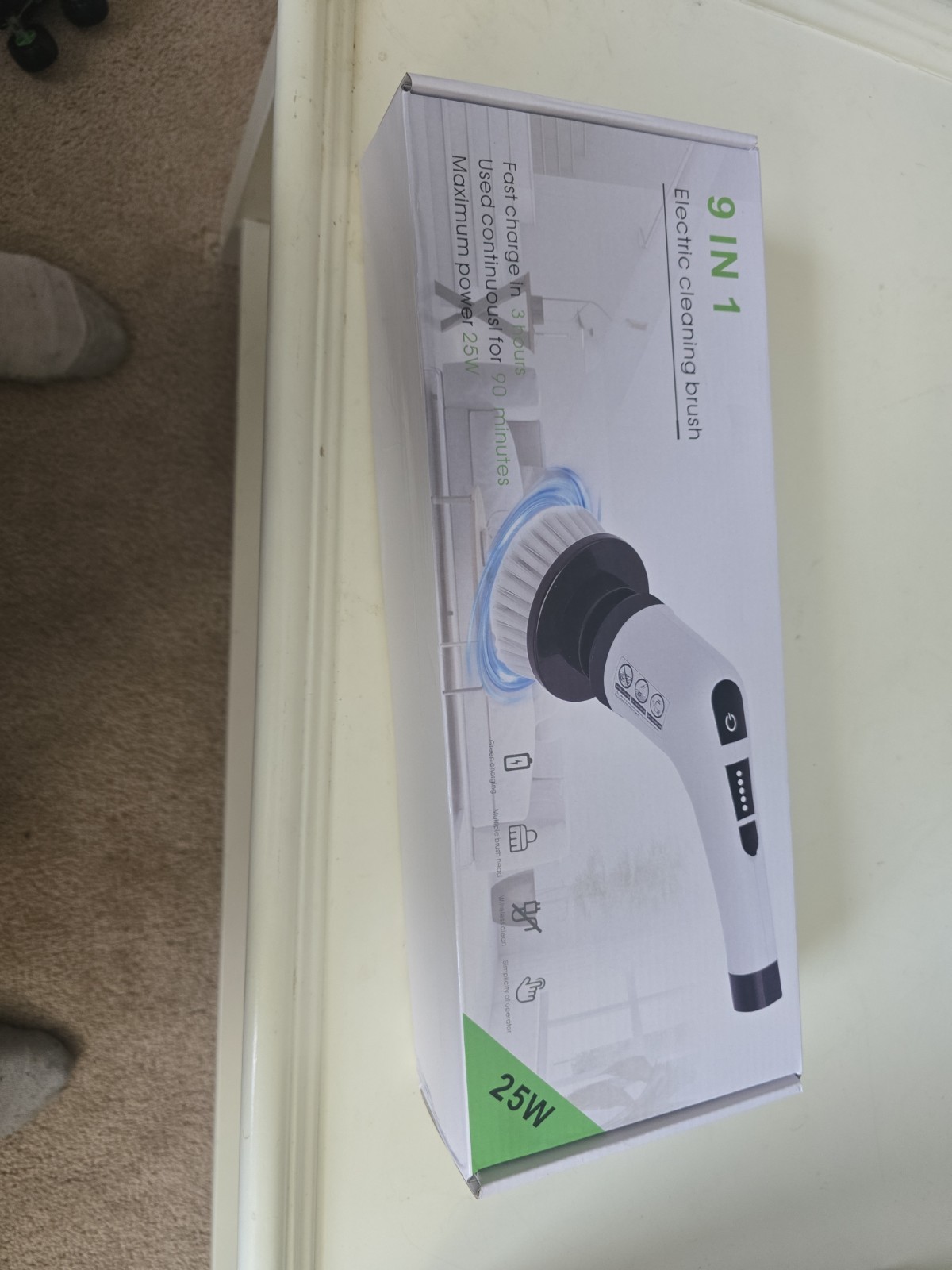 9 In 1 Electric Cleaning Brush 25 Watt High Power (New)