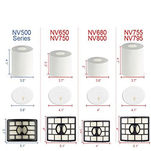 1 Set HEPA Foam Felt Filter For Shark Rotator Lift-Away XL Vacuum NV755 UV795