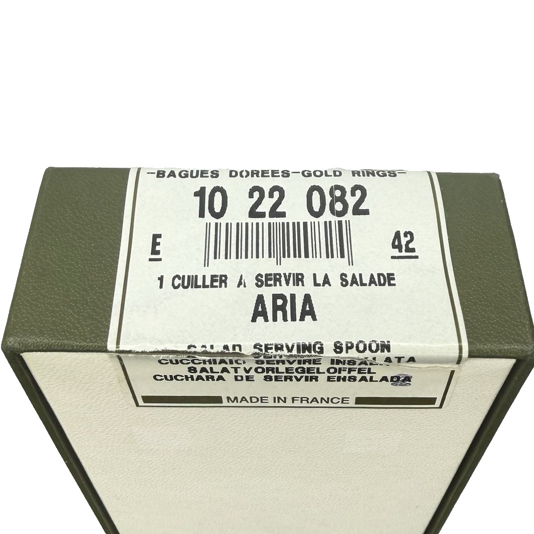 Christofle Gift / Storage Box 11.5x3x1.25 in. Green w/ Silver LOGO – EMPTY 1061