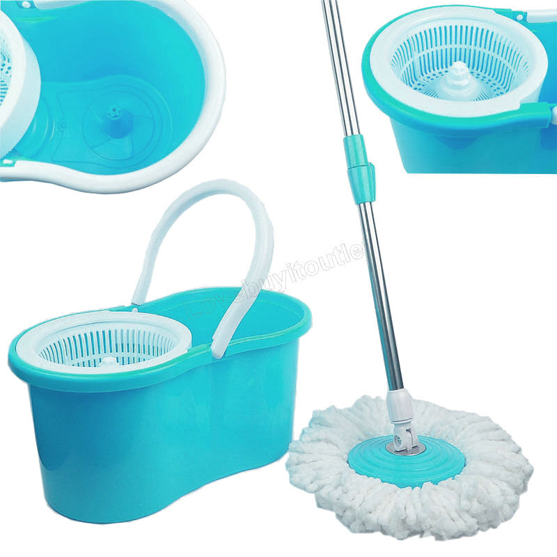 Easy Wring Spin Mop&Bucket System 2 Microfiber Mop Head Blue Green Purple