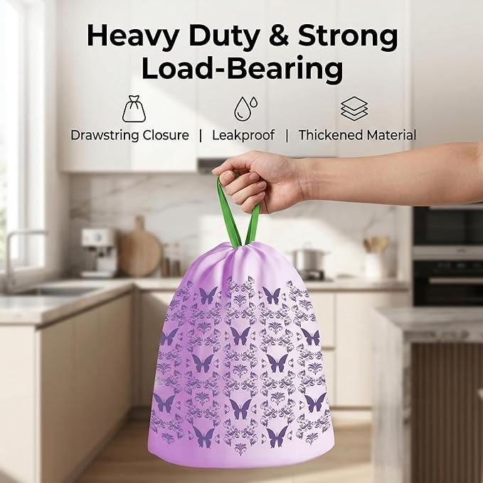 Fresh Scent Tall Kitchen Trash Bags with Drawstring, 100-Count