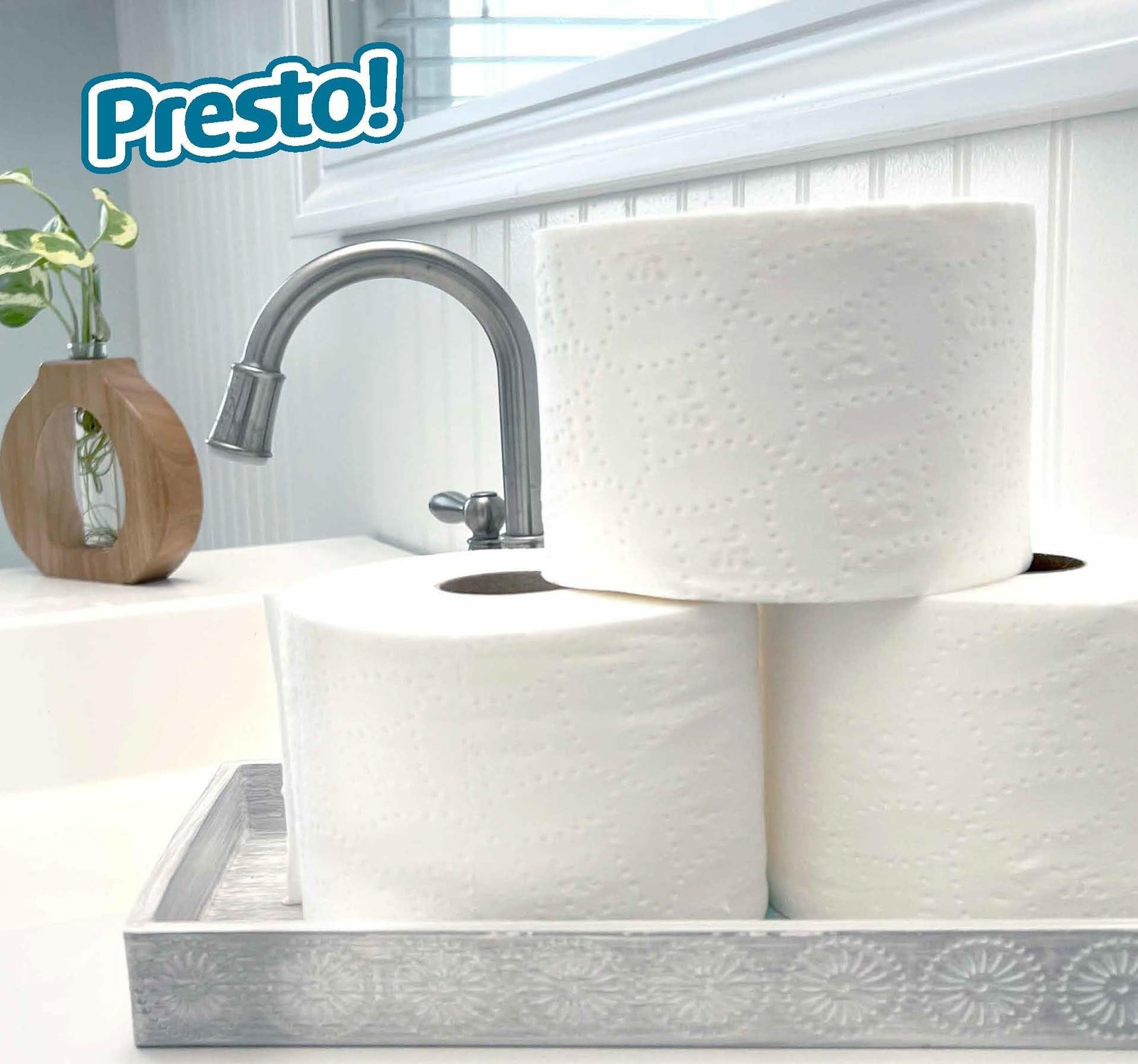 Amazon Brand – Presto! 2-Ply Ultra-Soft Toilet 313 Sheet (Pack of 12), White