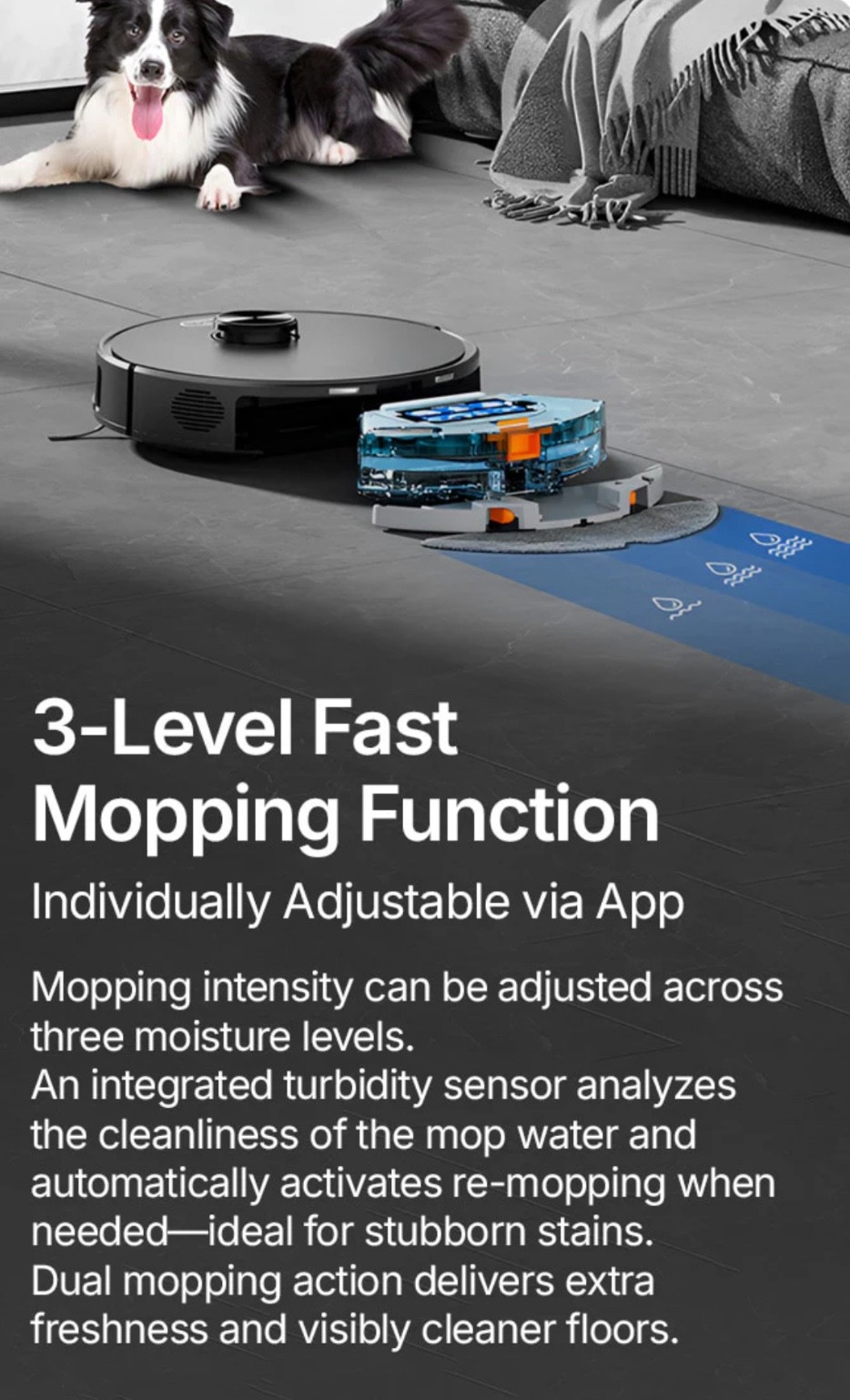ORYZOM Robot Vacuum V8 Pro Fully Automatic Cleaning with Mopping Function
