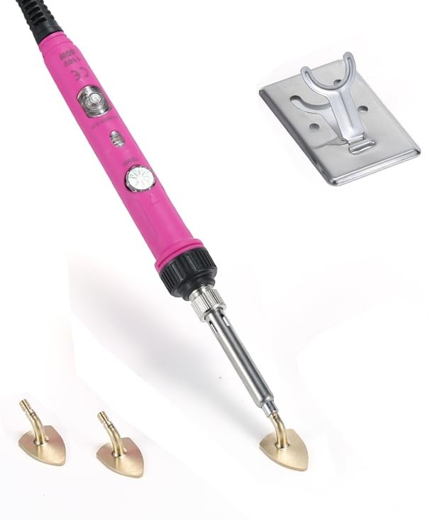 Mini Iron, 80W Small Iron for Crafts Patches Shoes Hats, Adjustable Temperatu…