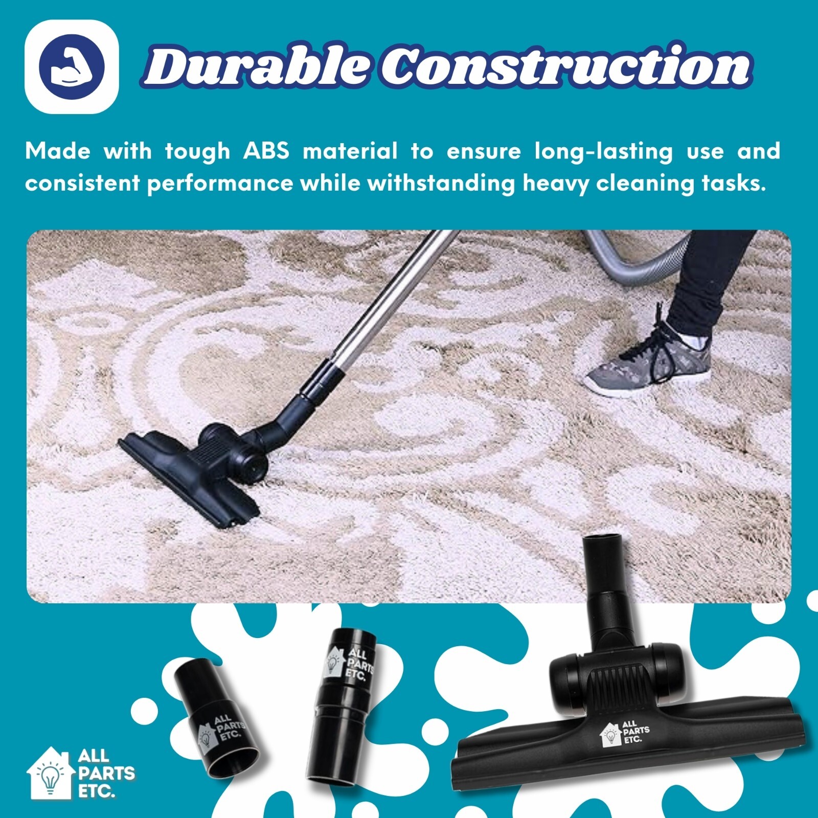 Swivel Hard Floor Tool Attachment Fits Shop Vac Vacuum Cleaner 1 1/4″