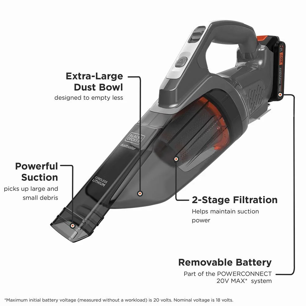 BLACK+DECKER dustbuster® 20V MAX* POWERCONNECT™ – BCHV001C1