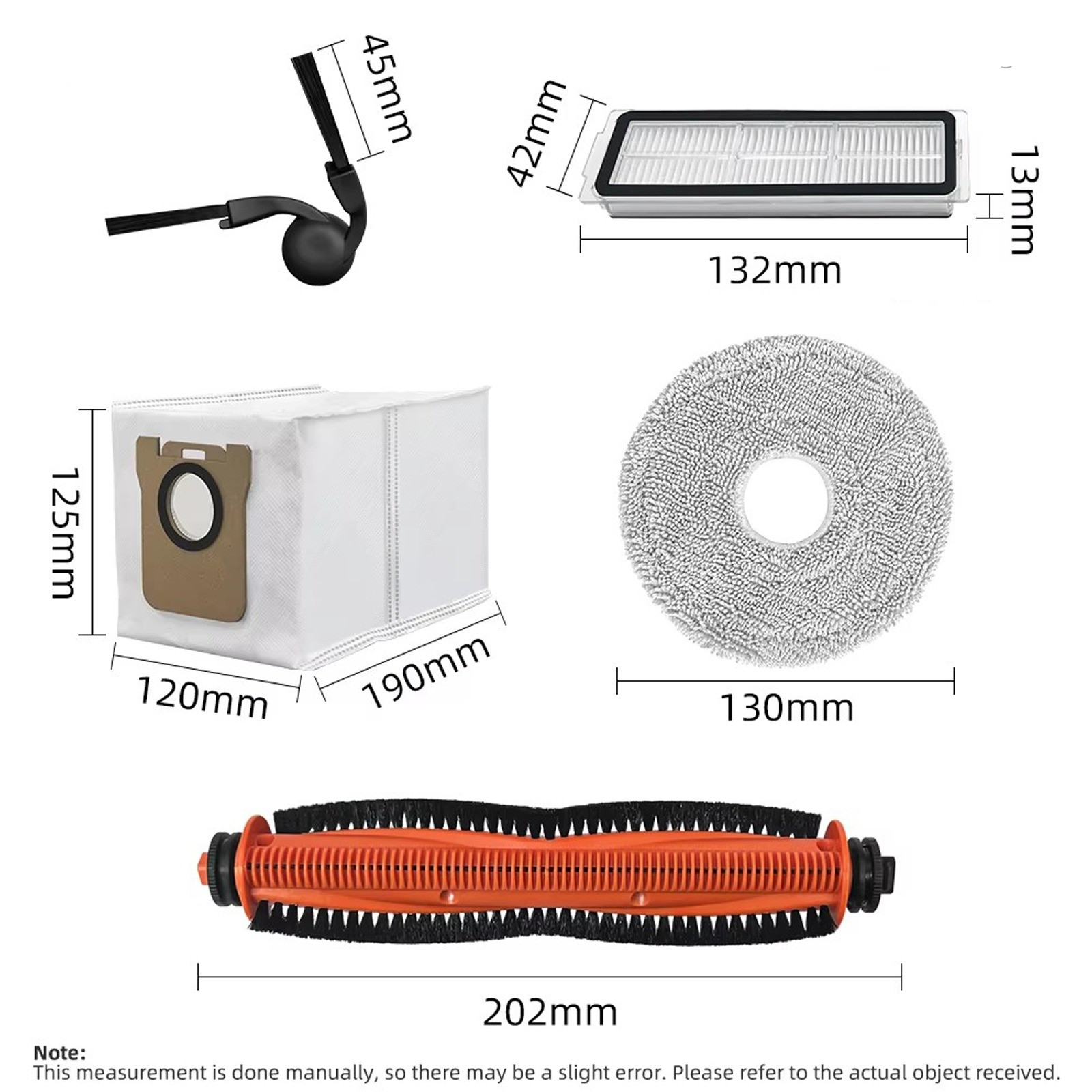 22 Pack Replacement Parts for Xiaomi Robot Vacuum 5/ 5 Pro