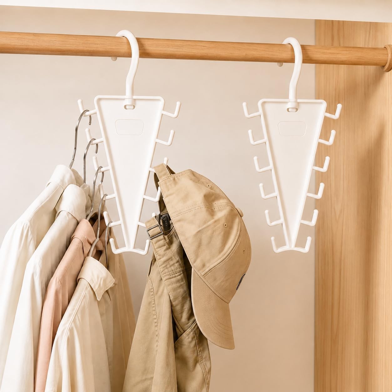 12 Hooks Space Saving Closet Hanger Organizer, V-Shape Multi Hook Clothes Hanger