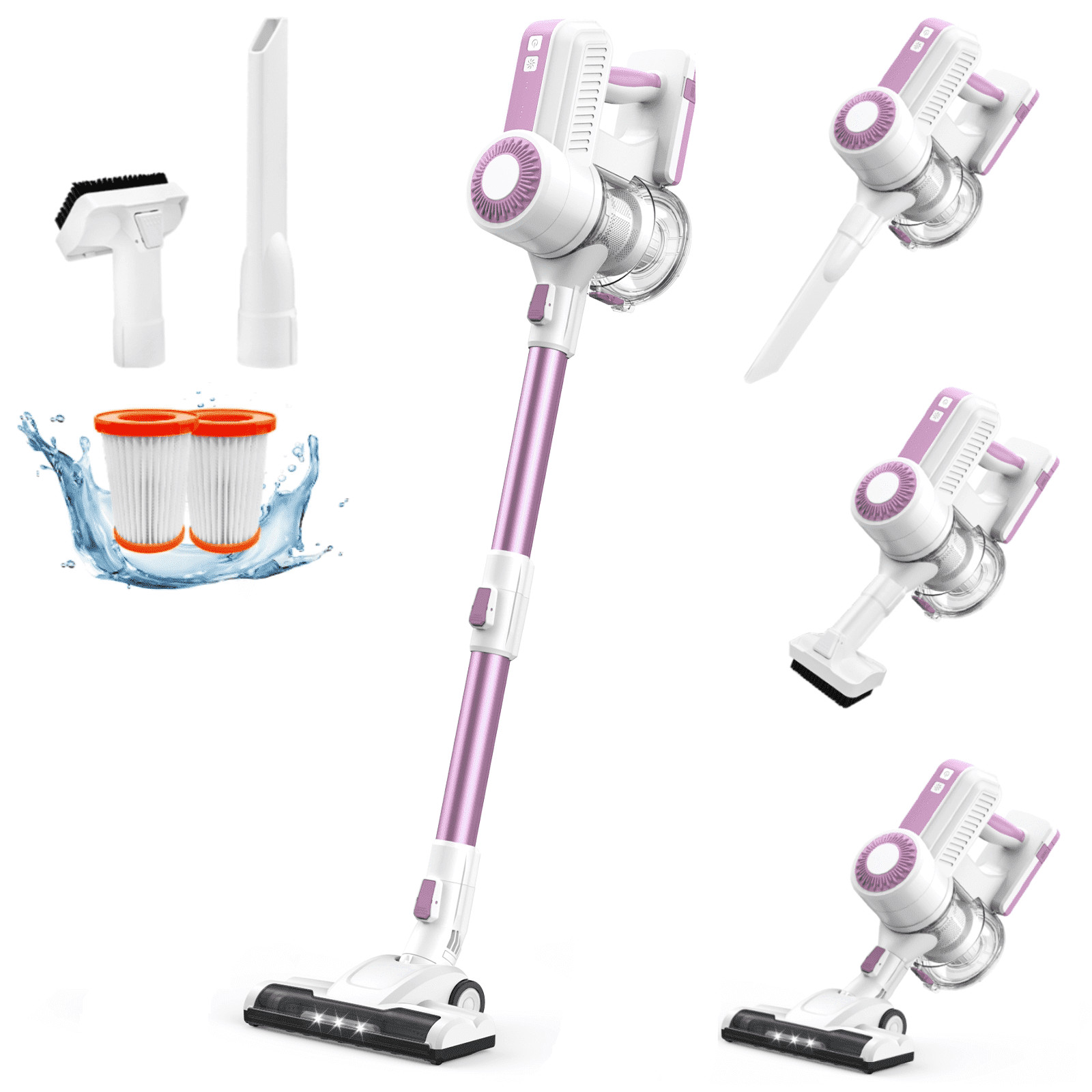 MOOSOO L12 Cordless Vacuum Cleaner Lightweight Stick Vacuum for Carpet Hard