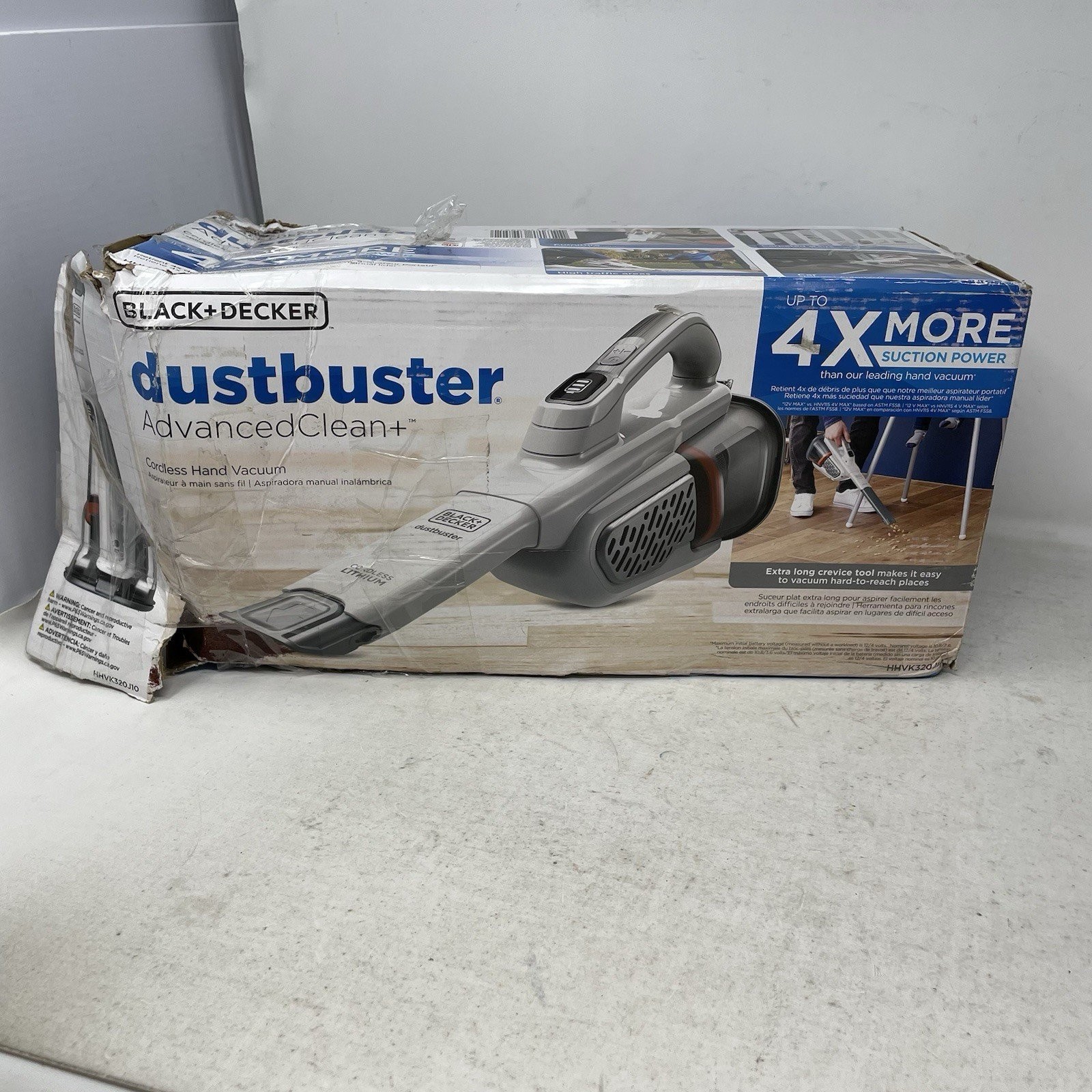 Black+Decker White Handheld Vacuum Cleaner HHVK320J10 *No Charger*