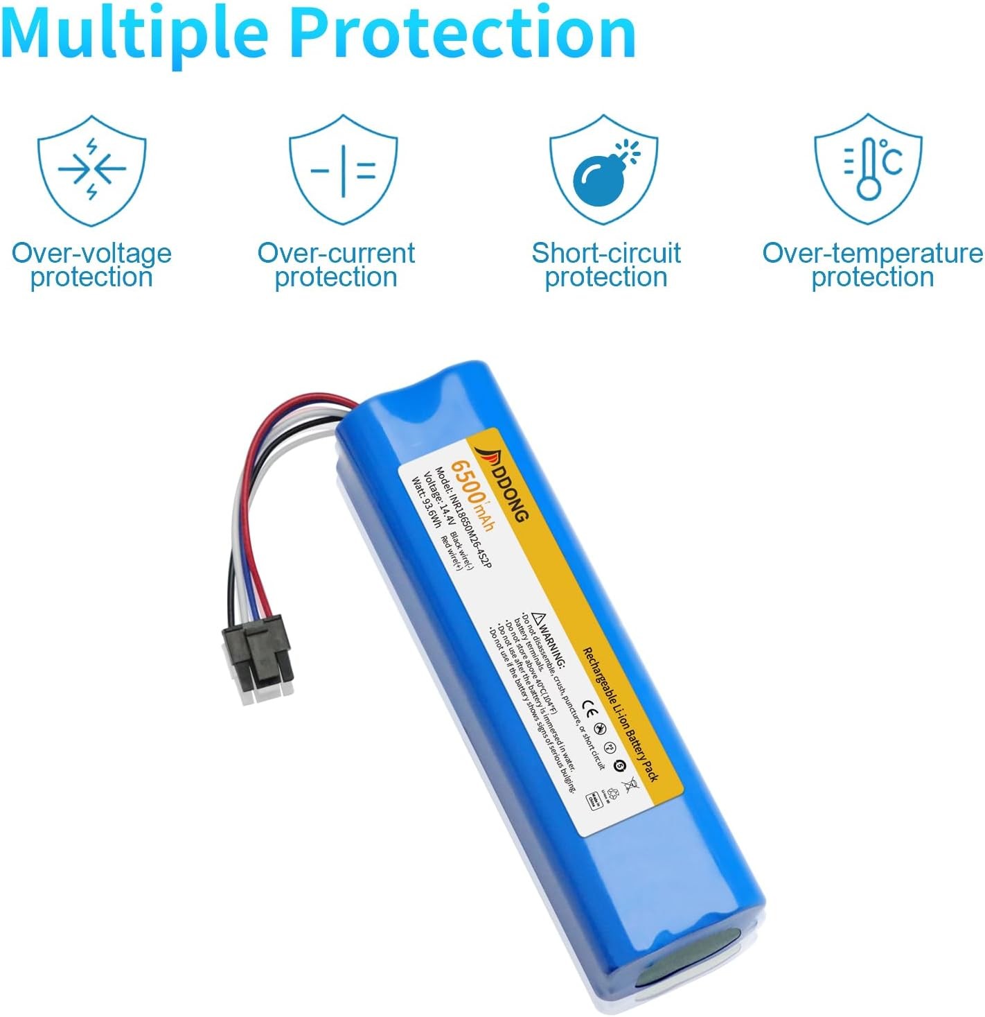 Upgraded 6500mAh Replacement Battery for Eufy Robovac L70 Hybrid L10 T2190