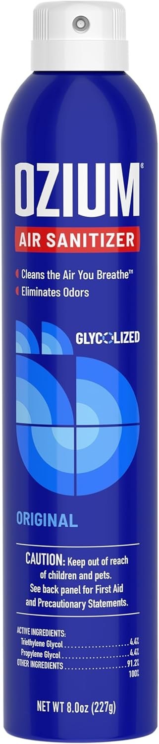 Ozium 8 Oz. Air Sanitizer & Odor Eliminator for Homes, Cars, Offices and More, O