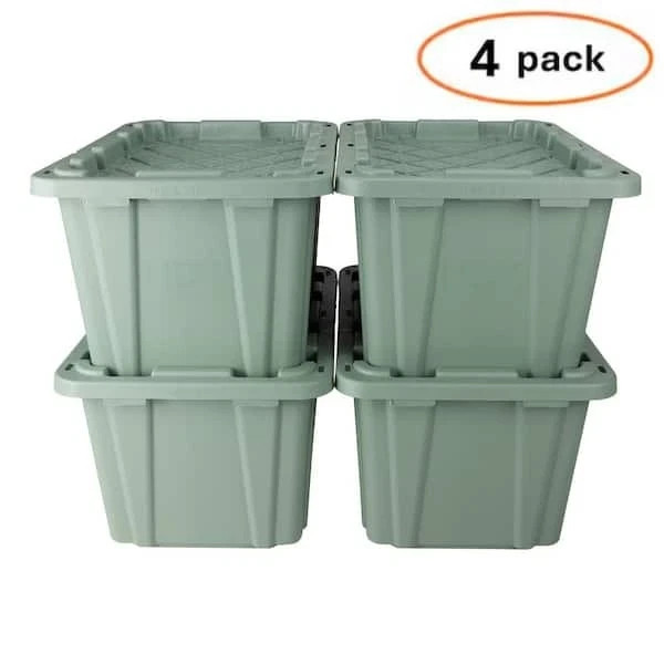 27 Gal. Tough Storage Tote in Black and Red