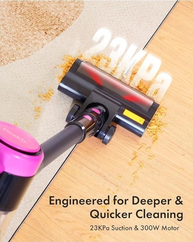 Dezkly Cordless Vacuum Cleaner, 8 in 1 Lightweight Stick Vacuum.
