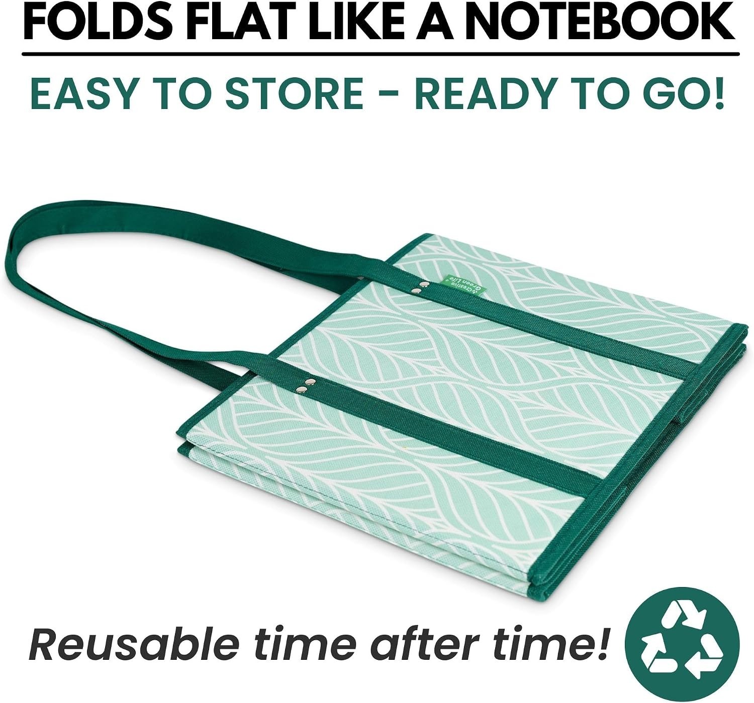 Reusable Canvas Grocery Bags with Triple Layer Design for Strength & Durability