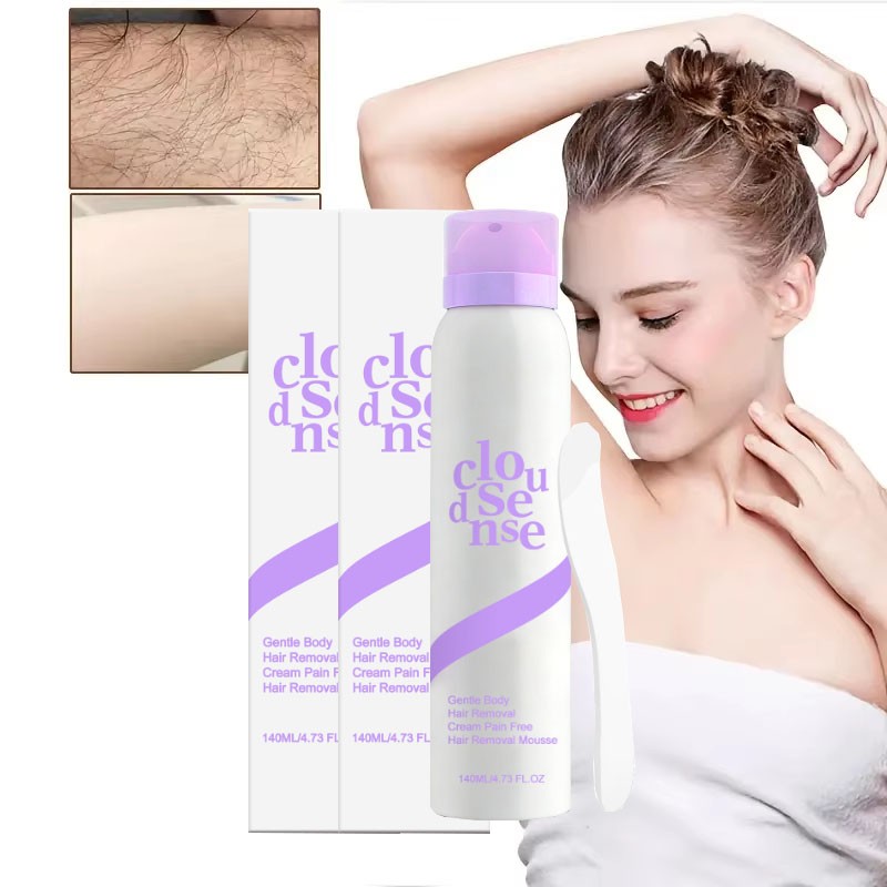 1-5x Cloud Sense Gentle Hair Removal Mousse Spray, Aloe & Hyaluronic Acid~2026