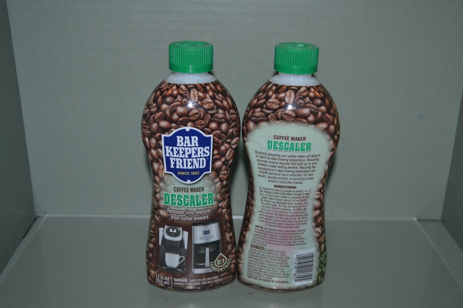 (2) Bar Keepers Friend Coffee Maker Descaler, 12 oz Each, Removes Lime Deposits