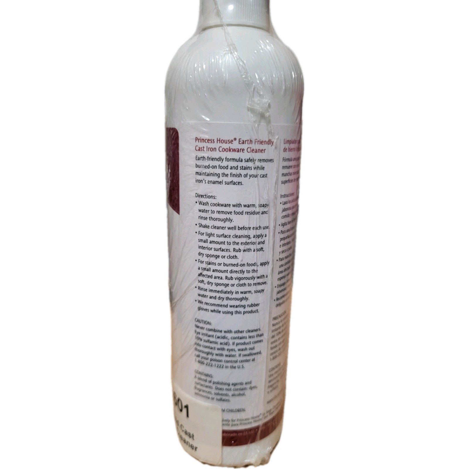 Princess House Cast Iron Cookware Cleaner 12 oz 1601