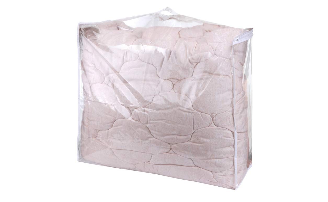 2 Pack Clear Vinyl Storage Bags with Handles 24x20x11 Organizer