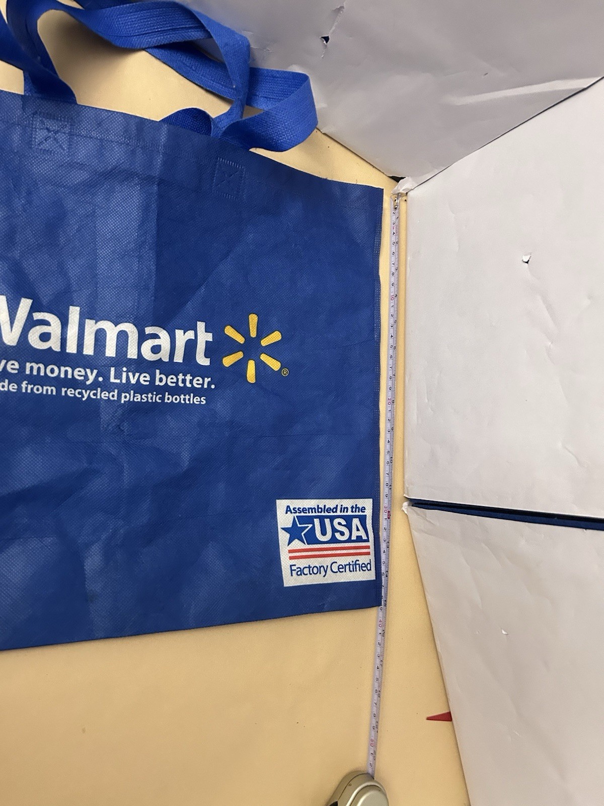 Walmart Re-usable synthetic Cloth Blue Grocery Bag