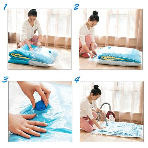 10 x Jumbo Vacuum Storage Bags Travel Space Saver Garment Seal Clothes Organizer