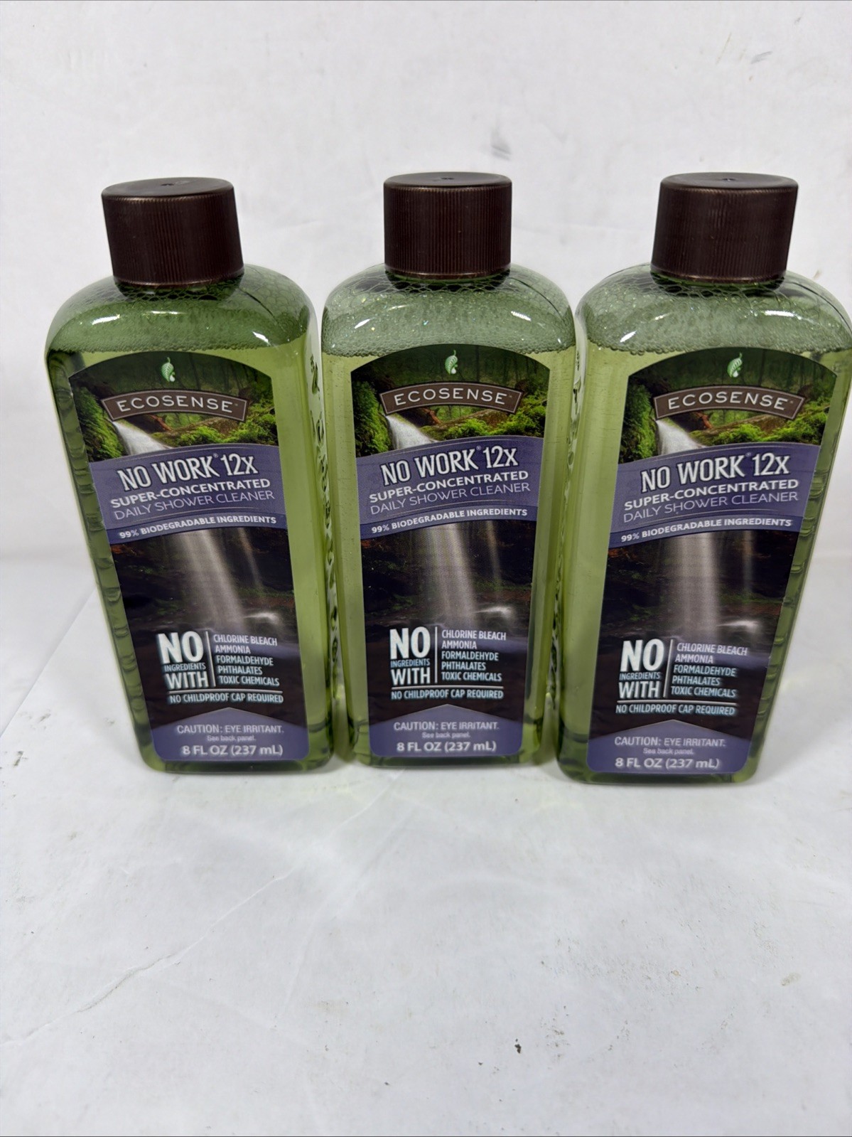 (3) Melaleuca EcoSense No Work 12X Concentrated Daily Shower Cleaner 8 Fl Oz